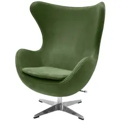 Кресло EGG STYLE CHAIR зеленый, искусственная замша
