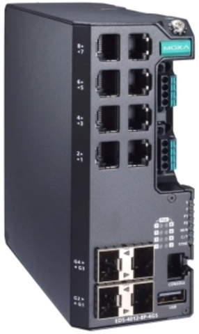 Коммутатор управляемый MOXA EDS-4012-8P-4GS-LVB-T