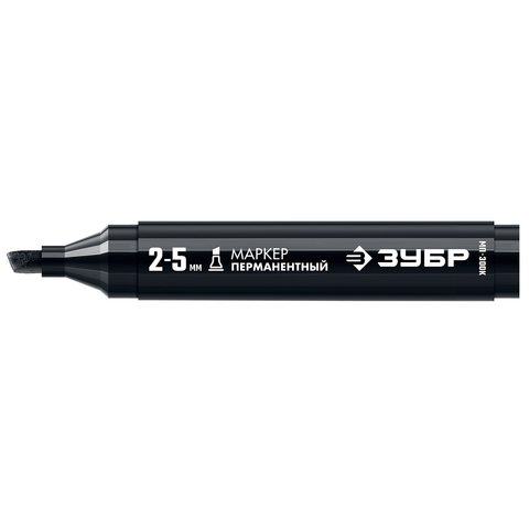 ЗУБР МП-300К чёрный, 2-5 мм, клиновидный перманентный маркер (06323-2)