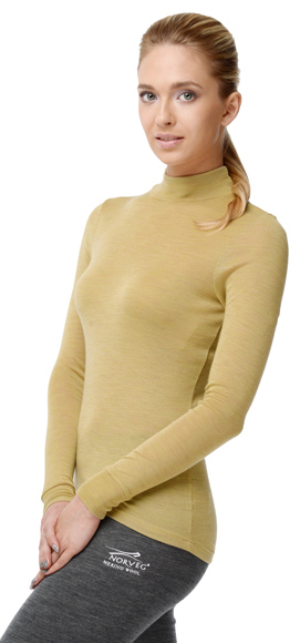 Терморубашка Norveg Wool+Silk женская фисташковая - 2