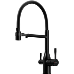 Sancos Garda SC4009MB Смеситель для кухни с гибким изливом и возможностью подключения фильтра для воды, цвет: чёрный фото