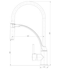 Смеситель для кухни с гибким поворотным изливом LEMARK SOUL – LM6007C