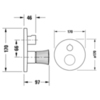 Duravit White Tulip WT5210012010 Смеситель для ванны, на 2 источника, встраиваемый (внешние части) цвет: хром