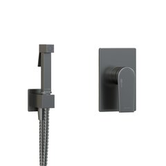 WasserKRAFT A8451.186.239.215 Встраиваемый комплект для биде со шлангом, цвет: воронёная сталь фото