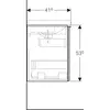 Geberit Acanto 500.614.16.1 Тумба под раковину, 59.5x53.5x41.6см, черный / лакированный матовый, черный / глянцевое стекло