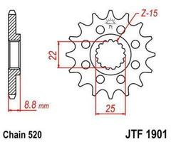 Звезда ведущая JTF1901 15SC