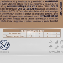 Brit Premium пауч для взрослых стерилизованных кошек (куриная печень) в соусе 85г