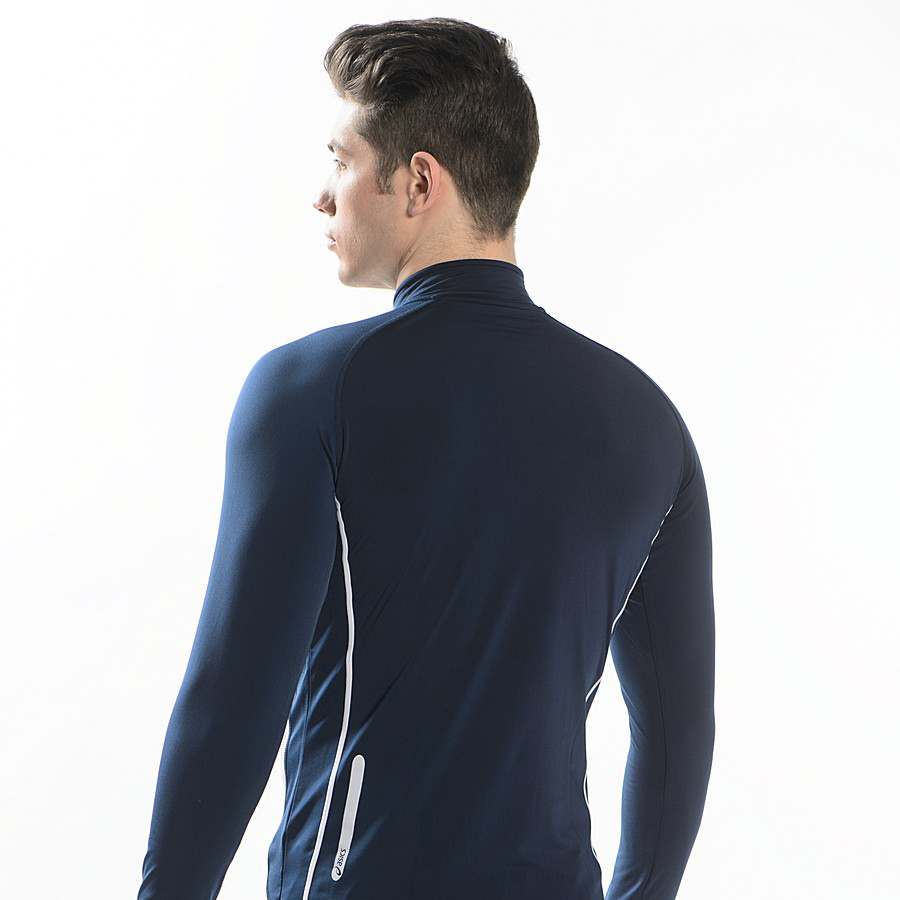 Рубашка Asics Winter Sweat Javier мужская беговая Dark Blue - 2
