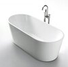 BelBagno BB202-1700-800 Отдельностоящая акриловая ванна в комплекте со сливом-переливом, 170x80, цвет: белый