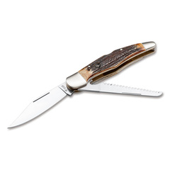 Фото Складной нож Boker  Jagdmesser Duo, сталь 440C, рукоять рог/нейзильбер