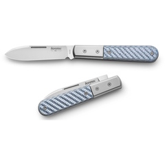 Фото Складной нож LionSteel Barlow Roundhead, сталь M390, рукоять титан/карбон