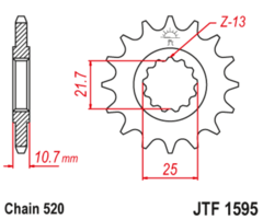Звезда ведущая JTF1595 16RB
