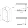 Abber AG30140B-S60B-S60B Душевой уголок, 140x60x195, цвет: чёрный