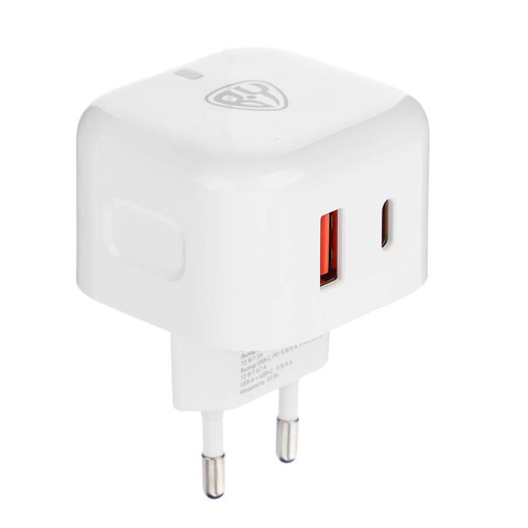 Сетевое зарядное устройство Corner USB-C/USB-A, 20Вт BY