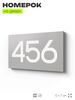 Номер на дверь 456, табличка на дверь для офиса, квартиры, кабинета, аудитории, склада, серая 120х70 мм, Айдентика Технолоджи