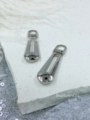 Пуллер металл серебристый выпуклая форма с отверстием