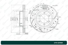 Диск тормозной перфорированный вентилируемый G-brake GFR-02916R правый