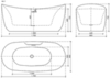 Sancos Jazz FB17 Ванна акриловая отдельностоящая, 170x80, цвет: белый