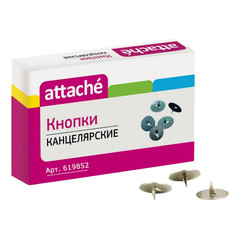 Кнопки канцелярские Attache металлические стальные (100 штук в упаковке)