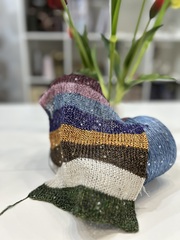 100% шелк с золотыми пайетками PAILLETTES SE 500м золотисто-коричневое мулине (11)