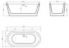 BelBagno BB202-1700-800 Отдельностоящая акриловая ванна в комплекте со сливом-переливом, 170x80, цвет: белый