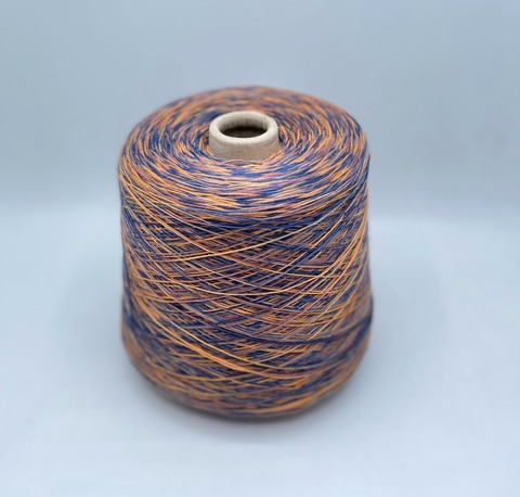 Бобинная пряжа (пр.Италия).art-MIMI 500/100гр, 85%Бамбук 15%Шелк , цвет-Закат,мультиколор, арт.27685