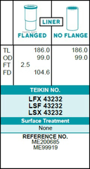 Гильза блока цилиндров TEIKIN LFX43232 (4шт/упак) хонингованная