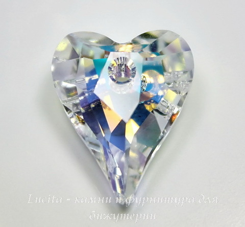 6240 Подвеска Сваровски Сердечко Wild Heart Crystal AB (17 мм)