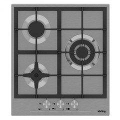 Газовая варочная панель Korting HG 465 CTX, нержавеющая сталь, 3 конфорки Газовая варочная панель Korting HG 465 CTX, нержавеющая сталь, 3 конфорки