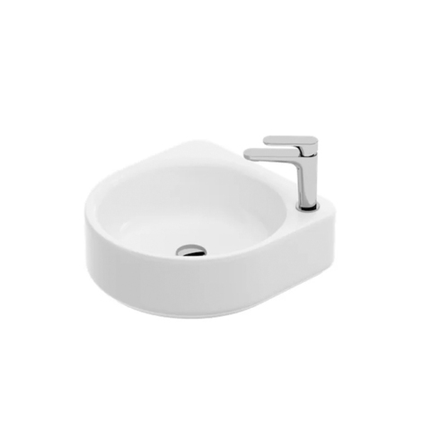 ArtCeram WONDER WNL004 01 34 Раковина накладная/подвесная 48х44 см, с 1 отв под смеситель, цвет белый + покр SANIGLAZE