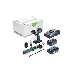 Аккумуляторная дрель-шуруповёрт QUADRIVE TDC 18/4 5,0/4,0 I-PLUS FESTOOL 577649
