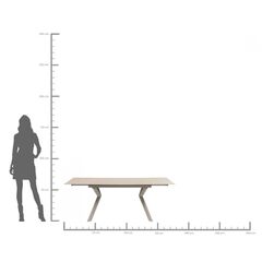 Стол раздвижной Xenia Travertin 140(+30+30)x80cm
