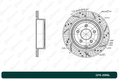 Диск тормозной перфорированный вентилируемый G-brake GFR-20116L левый