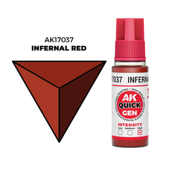 AK Interactive Infernal Red Quick Gen - контрастная акриловая краска, 18 мл