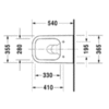 Duravit Happy D.2 22220989001 Унитаз подвесной rimless 365x540мм, , вкл. крепление Durafix, с покрытием WG, цвет: антрацит матовый ( ДЛИННЫЙ срок пр-ва!)