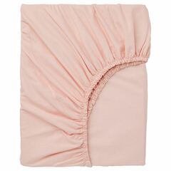 Простыня на резинке IKEA DVALA (ДВАЛА), Розовый, 90х200 см