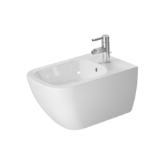Duravit Happy D.2 22581500001 Биде подвесное с 1 отв под смеситель, с креплением, с покрытием WonderGliss цвет белый фото