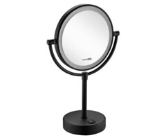 WasserKRAFT Elbe K-1005BLACK Косметическое зеркало с LED-подсветкой, цвет: чёрный фото