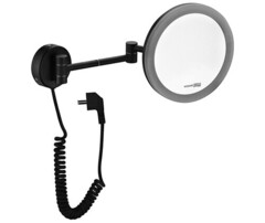 WasserKRAFT Elbe K-1004BLACK Косметическое зеркало с LED-подсветкой, цвет: чёрный фото