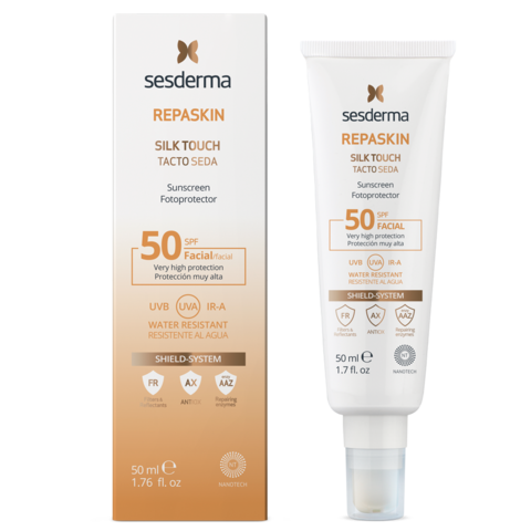 Солнцезащитное средство с нежностью шелка SESDERMA Repaskin Silk Touch SPF 50 50мл