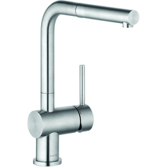Kludi L Steel 45851F877 Смеситель для кухни с выдвижным изливом, цвет: нержавеющая сталь фото