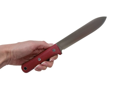 Нож Кефарт L, сталь Elmax, конв., Микарта красная насечка, 251.2057
