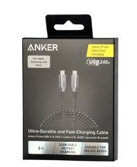 Usb Кабель-зарядка Type-C на Type-C Anker Prime (A88E2612) 240W 1.8м черный