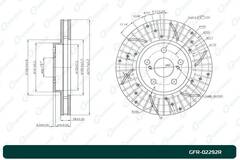 Диск тормозной перфорированный вентилируемый G-brake GFR-02292R правый