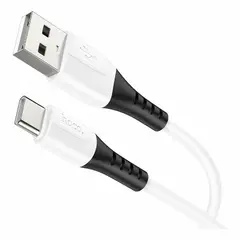 Кабель USB на Type-C Hoco X82, 3А, 1м, силикон (White) Белый