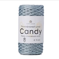 Полиэфирный шнур Candy 3 мм, 200 гр, 100м, серо-голубой