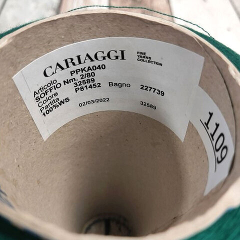 Кашемир CARIAGGI SOFFIO 2/80 зеленый изумрудный