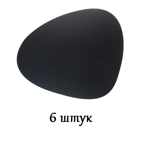 Комплект из 6 подстановочных салфеток 37x44 см LindDNA Bull black 9870