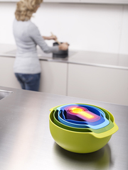 Набор мисок nest plus, разноцветный, 9 шт.