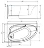Timo Iva IVA1610L Акриловая ванна 160x100, цвет: белый